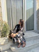 Hania Black Floral Cotton Kurta Set