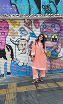 Nazm Peachy Cotton Co-ord Set