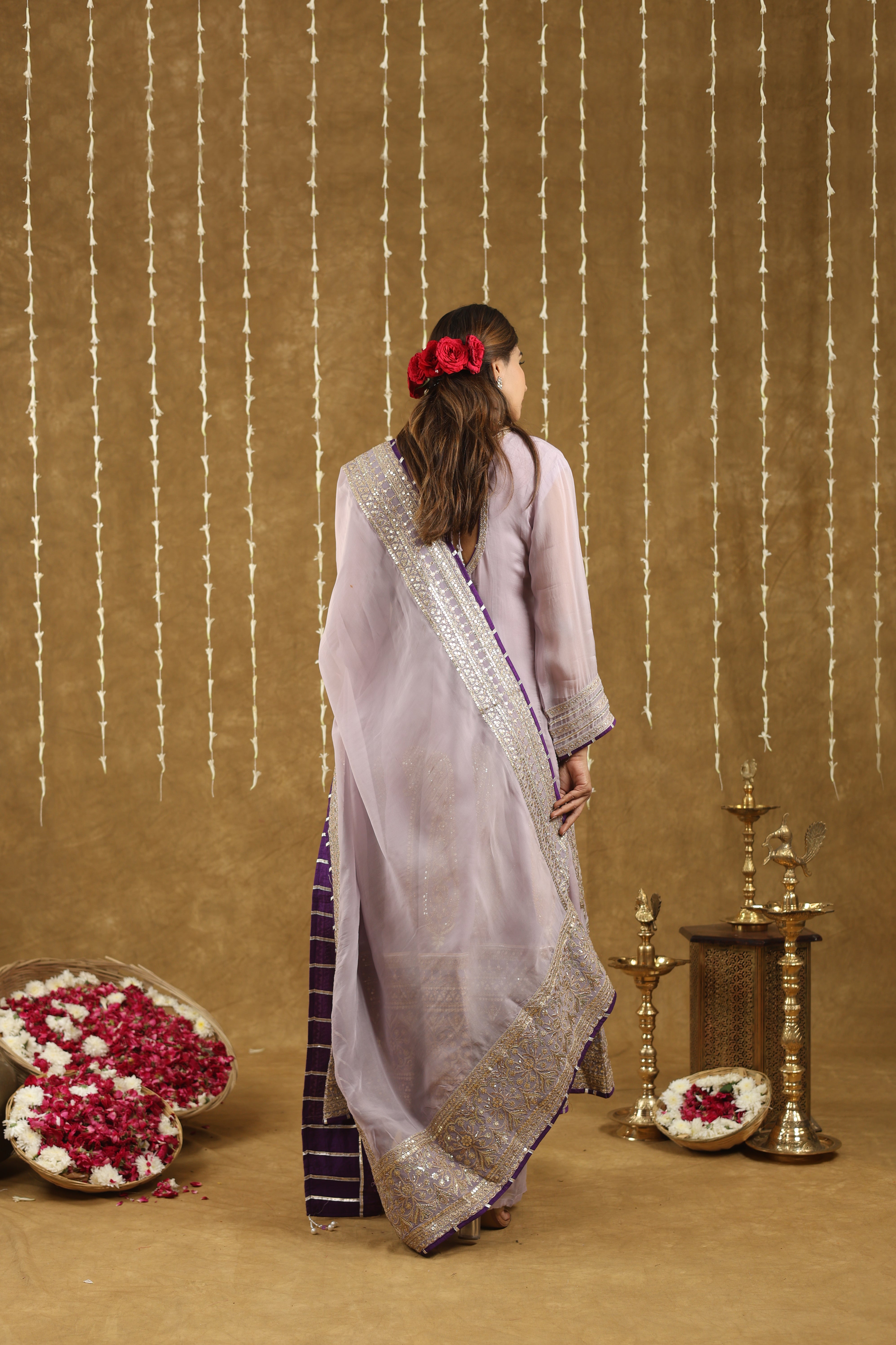Maya Lilac Anarkali Suit Set