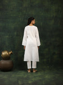 Noor White Kurta Suit Set With Dupatta
