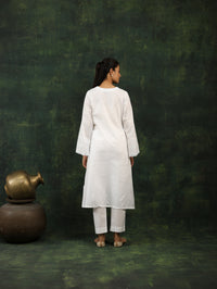 Noor White Kurta Suit Set With Dupatta