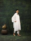 Noor White Kurta Suit Set With Dupatta