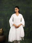 Noor White Kurta Suit Set With Dupatta