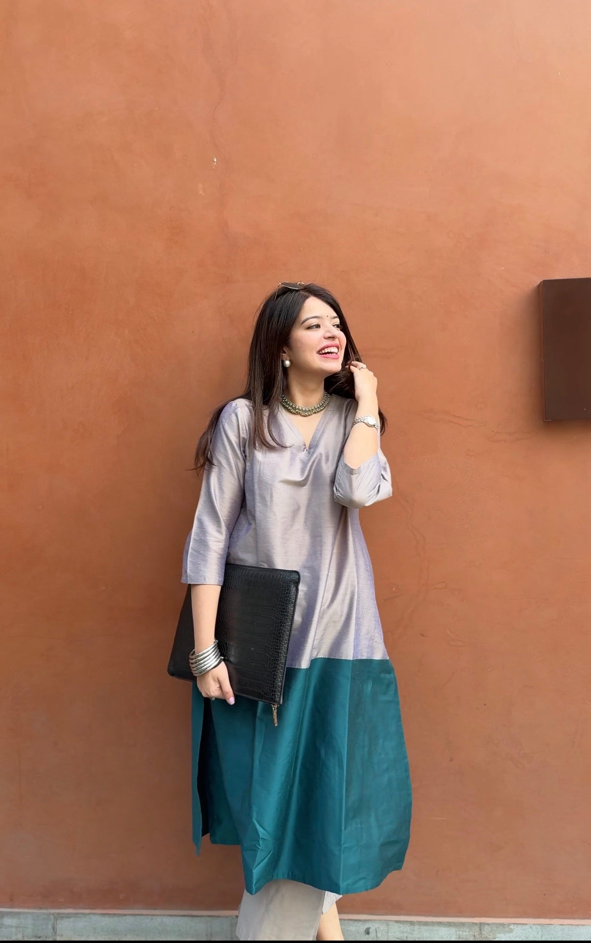 Mehr Emerald Grey Co-ord Set