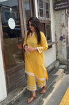 Nazm Yellow Cotton Coord Set