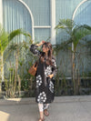 Hania Black Floral Cotton Kurta Set