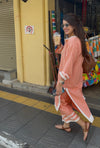 Nazm Peachy Cotton Coord Set