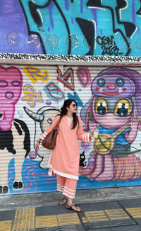 Nazm Peachy Cotton Co-ord Set