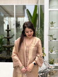 Nargis Blush Tissue Silk Suit Set