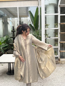 Nargis Grey Tissue Silk Suit Set