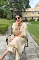 Saba Ivory Tissue Kaftan Set