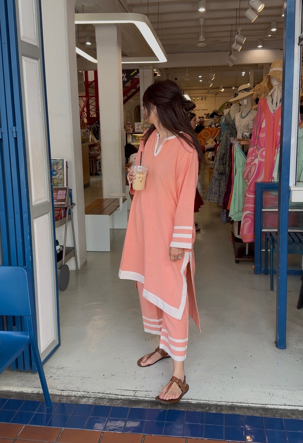 Nazm Peachy Cotton Co-ord Set