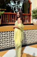 Mahira Butter Yellow Farshi Suit Set