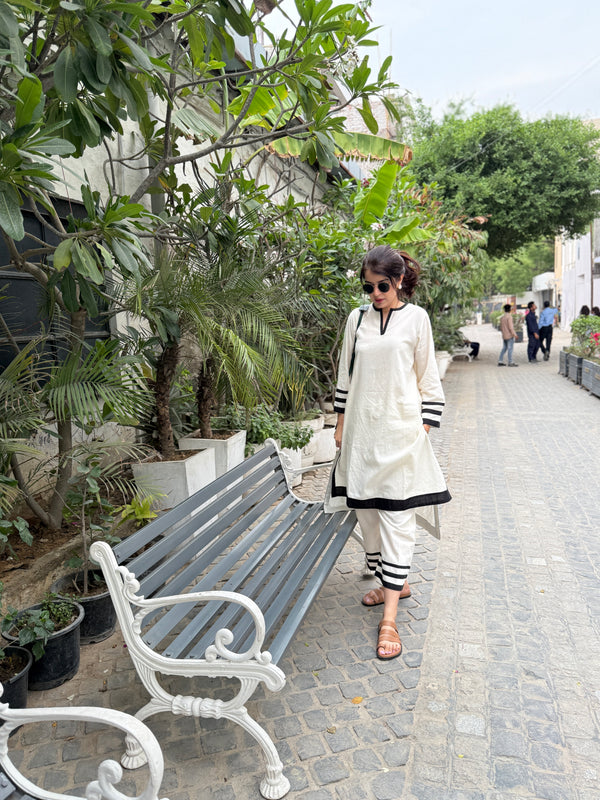 Nazm Off White Coord Set