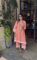 Nazm Peachy Cotton Co-ord Set