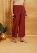 Saba Rust Bloom Tissue Kaftan Set