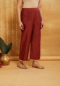 Saba Rust Bloom Tissue Kaftan Set