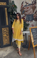 Nazm Yellow Cotton Co-ord Set