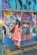 Nazm Peachy Cotton Co-ord Set