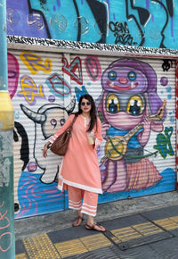 Nazm Peachy Cotton Co-ord Set