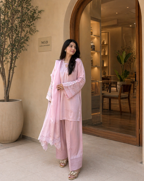 Mahira Rose Pink Farshi Suit Set