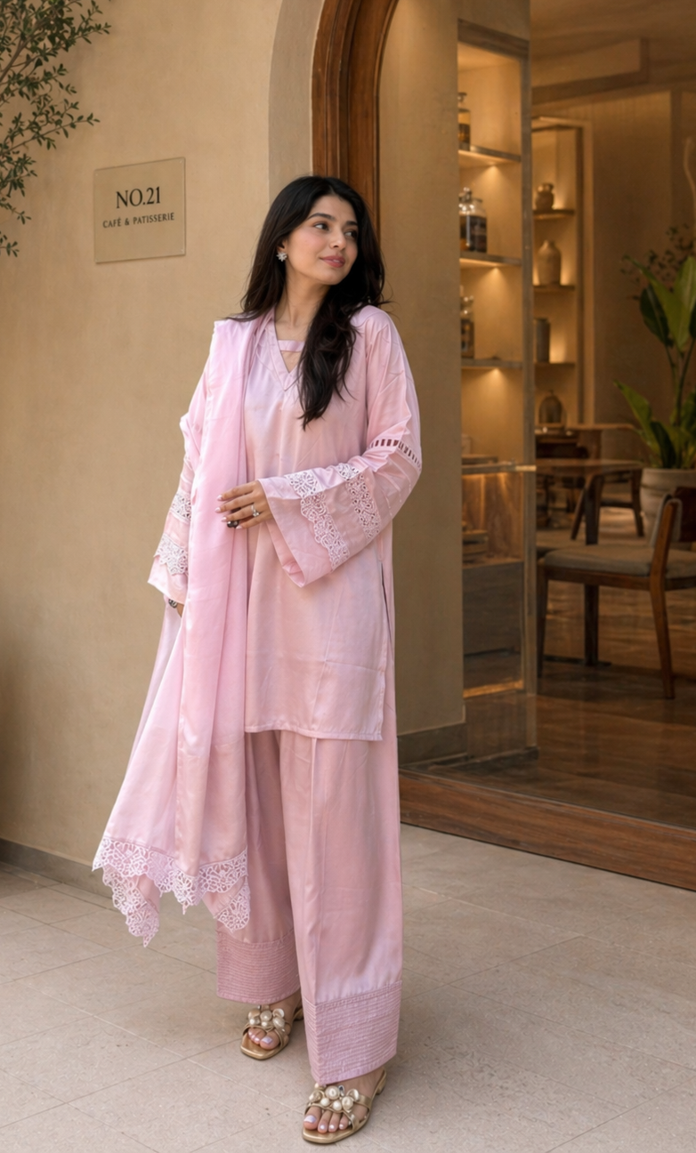 Mahira Rose Pink Farshi Suit Set