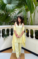 Mahira Butter Yellow Farshi Suit Set