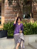 Mehr Plum Grey Co-ord Set