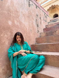 Adaa Turquoise Green Suit Set with Dupatta