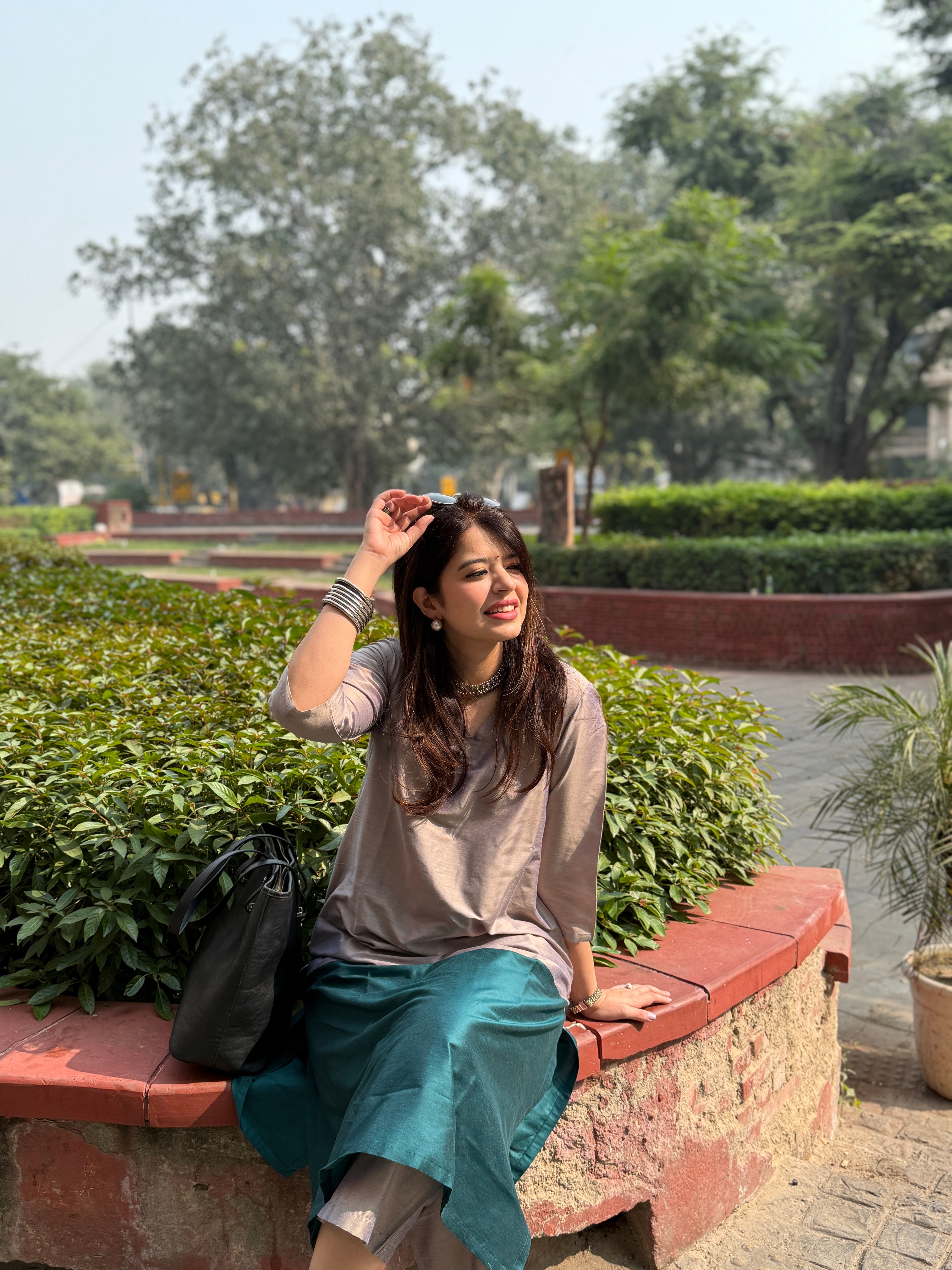 Mehr Emerald Grey Co-ord Set