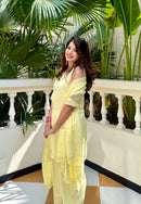 Mahira Butter Yellow Farshi Suit Set