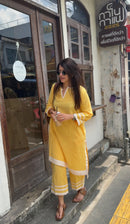 Nazm Yellow Cotton Co-ord Set